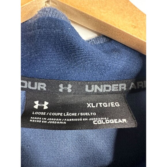 Under Armour Quarter Zip Mens Pullover‎ size XL Blue - Picture 2 of 7
